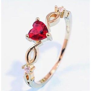 Heart Ring Cubic Zirconia Size 8